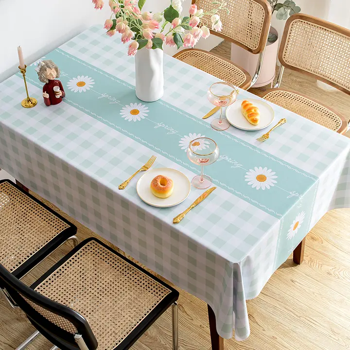 防水・防油のテーブルクロス【長方形・PVC製・北欧スタイル】