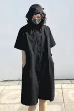 黒色ユニセックス工事用サロペット【夏用・薄手・ショートパンツ・短袖】