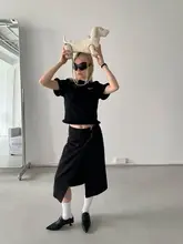 Rockrio ラレリコールド 立体ロゴデザイン Tシャツ【ショート丈・アーチエッジ】