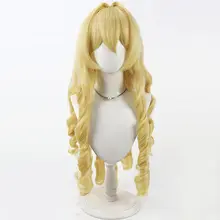 金色の螺旋カールコスプレウィッグ【女神・クラウンデザイン】