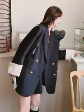 ブラックカジュアルジャケット【春秋用・フィット・シンプルデザイン】（セットアップ対応）