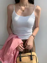 肌見せデザインのキャミソール【胸パッド付き・コットン素材・セクシー背中・夏秋向け】