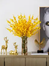 高級感ある透明ガラス花瓶【ドライフラワー・水耕栽培・リビングやダイニングの装飾用】