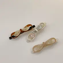 フランス風のヘアクリップ【ブラックエッジ・シンプルデザイン・前髪用】