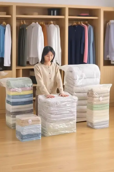 衣類収納用真空圧縮バッグ【厚手・旅行用・衣服・布団対応】