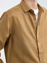 男性用無地長袖シャツ【春秋用・カジュアル・フィット】
