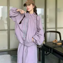 涼しさと動きやすさを両立！紫色の軽量アウトドアスポーツウェア【防風ジャケット・ロングパンツ・カジュアル】（セットアップ対応）