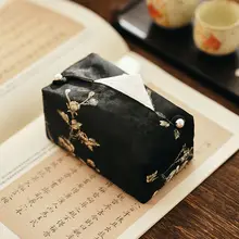 刺繍入りティッシュボックス【華やかな花柄・宋風デザイン・高級感あるインテリア】