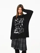 小犬プリントの長袖Tシャツ【カジュアル・ゆったりフィット・春秋用】