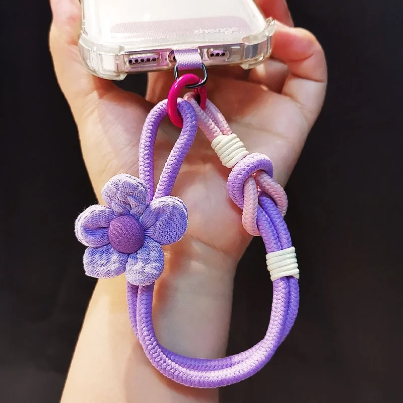 スマホショルダーストラップ おしゃれ おすすめモデル：珍格の花柄二連ブレスレット