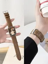 Apple Watch バンド ユニセックス シープスキン ステッチ 高級感 スマートウォッチ スポーツ おしゃれ Series 11 10 9 8 SE 対応