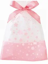 桜柄薄手ミニバッグ【化粧品収納・下着用・ハンドバッグ】