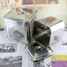 ステンレス製四角い収納バケツ【多用途・お茶やスープ用】