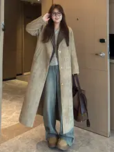 大きいサイズのレディーストレンチコート【秋用・洗練されたデザイン・スーツカラー】