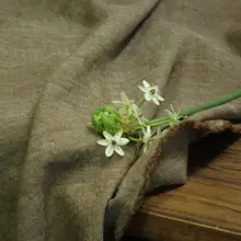 重厚なリネン生地【ブラウン・優れたドレープ性】