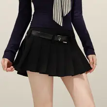 春秋用 ホワイトAラインプリーツスカート【女性用・極上の柔らかさ・体型カバー】