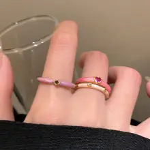 カラフルなジルコニアリング【夏用・軽やかで高級感・重ね着けデザイン】