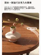 北欧風ミニマリストデザインの円形サイドテーブル【二段式・簡易タイプ・リビング用】