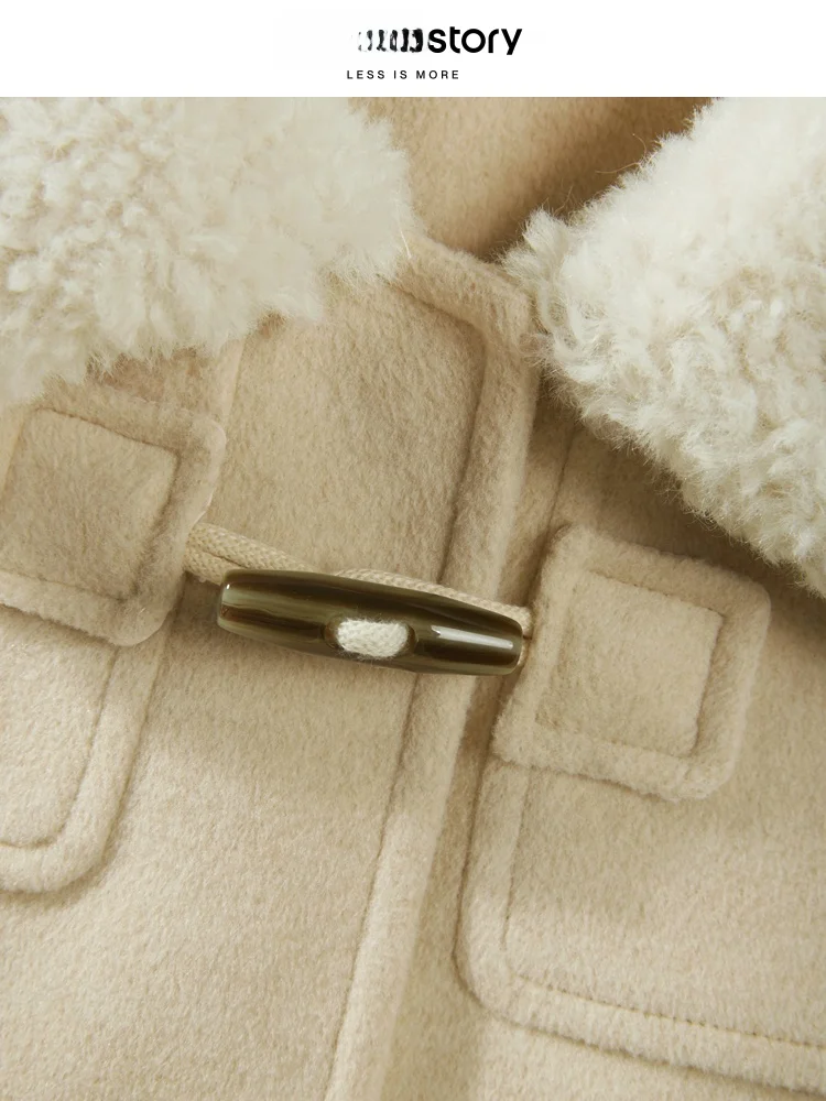 毛皮襟付きコート：通勤シーンにおける韓版デザインと快適性の実証