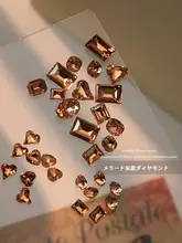 美拉德 ネイル用透け底お洒落ダイヤモンド装飾【長方形・楕円・ミックスセット】