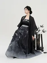 漢服風デザインの外套とマ面スカート【夏用・二部構成・国風】（セットアップ対応）