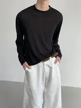 長袖Tシャツ メンズ クルーネック 白 ルーズフィット 防シワ加工 上質な肌触り カジュアル インナー 上品 おしゃれ