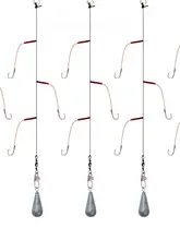 三フック付け串釣り釣り針【キャットフィッシュ用・絡まり防止】