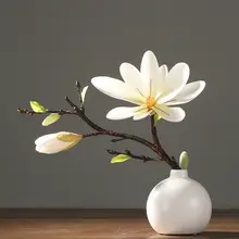 フェイクランの花 小さな盆栽 陶器の花瓶 テーブル リビング ちゃぶ台 装飾花芸 偽の花