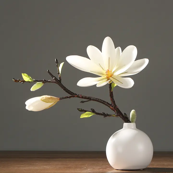 フェイクランの花 小さな盆栽 陶器の花瓶 テーブル リビング ちゃぶ台 装飾花芸 偽の花
