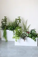 インテリア用フェイクグリーンアレンジメント【花箱・レストラン用仕切り・ディスプレイ装飾】