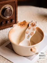 可愛い猫デザインの陶器製ボウル【和風・家庭用・高品質】