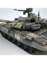 T90戦車モデル【庫賓カ記念日装飾・紫外線ライト付き】