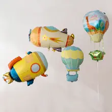 男の子の誕生日パーティー用 カートゥーン車のアルミ製風船【ヘリコプター・潜水艦デザイン・装飾用】