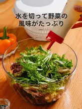 イタリア製サラダ用野菜脱水器【回転式・キッチン用・水切りバスケット】