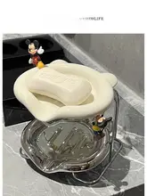 Tlife Lakespy セラミック製二層石鹸置き【バタフライデザイン・おしゃれなバスルーム用】