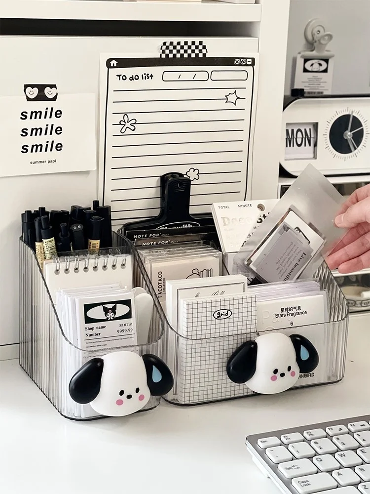 透明ペンスタンド収納ボックス：かわいいクリエイティブデザインでデスクを整理する
