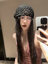 手編み立体花モチーフのフローレースハット【春夏用・個性的・トレンド】