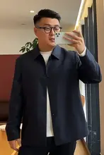 高級なウール製 メンズビジネスジャケット【シンプルデザイン・重厚感】