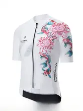 小スカルデザイン サイクリングシャツ【夏用・UVカット・通気性・女性用】