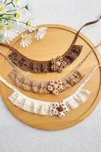オシャレなペット用ブラウン猫のバンダナ【多層デザイン・夏用】