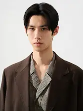 羊毛混紡で極上の柔らかさ！弯刀袖デザインのショートジャケット【カジュアル・男性用】