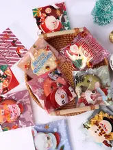 10cmクリスマス自己粘着袋【キャンディ・自封式・パーティー用・トナカイデザイン】