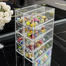 透明シンプルデザイン引き出し式コレクションボックス【フィギュア・ブラインドボックス収納】