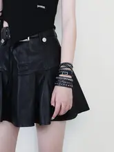甘くてクールなダークスタイルの重ね着用多層パンク風チェーンブレスレット【ゴシック風・スタッズ付き】