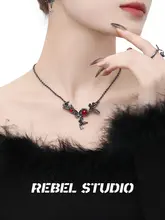 rebel studio 蝶々モチーフネックレス【ダークスタイル・ユニークデザイン・ロックテイスト】