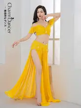 オリジナルデザインの軽やかでスタイリッシュなベリーダンス衣装【パフォーマンス用・練習着】（セットアップ対応）