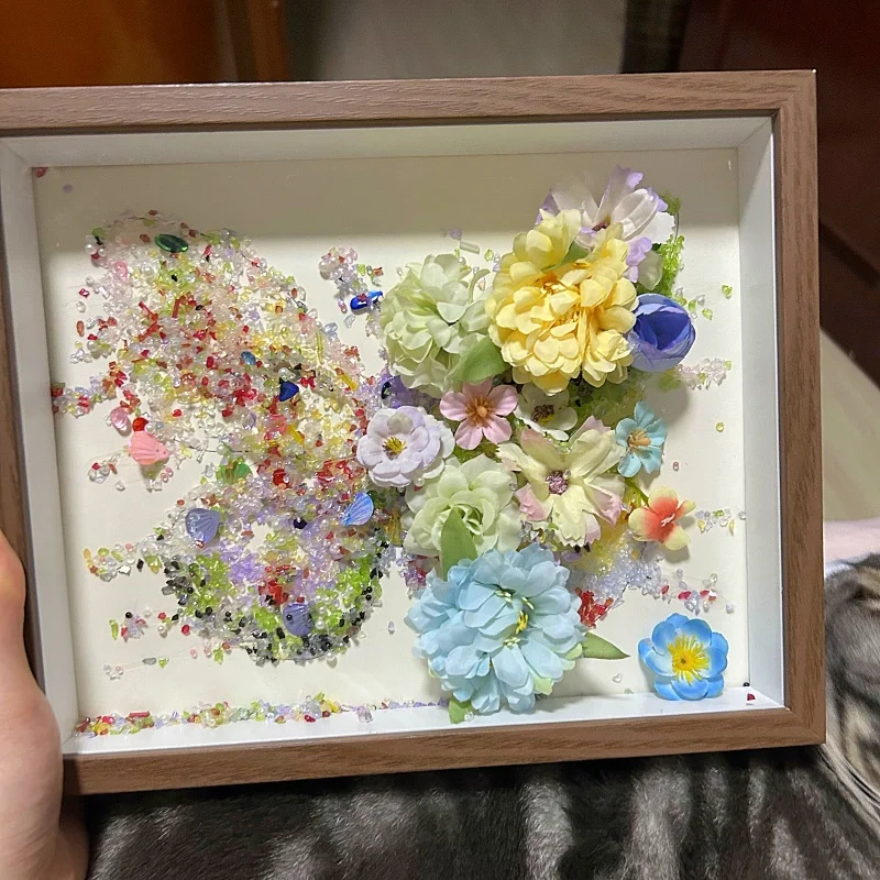 蝶のエターナルフラワーDIY材料キット：乾燥花フレーム置物の簡単な作り方と実用性