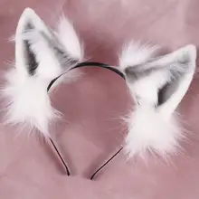 獣耳ヘアバンド【グレー＆ホワイトの狼・ブラックの狼・タマイズ可能】