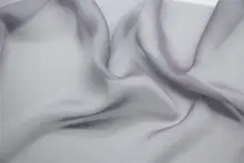 透け感のあるグレー紫色の変光シフォン生地【二重織・スカートや漢服用】