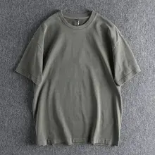 ヴィンテージ風ウォッシュドカラーTシャツ【メンズ・ルーズフィット・半袖・カジュアル】